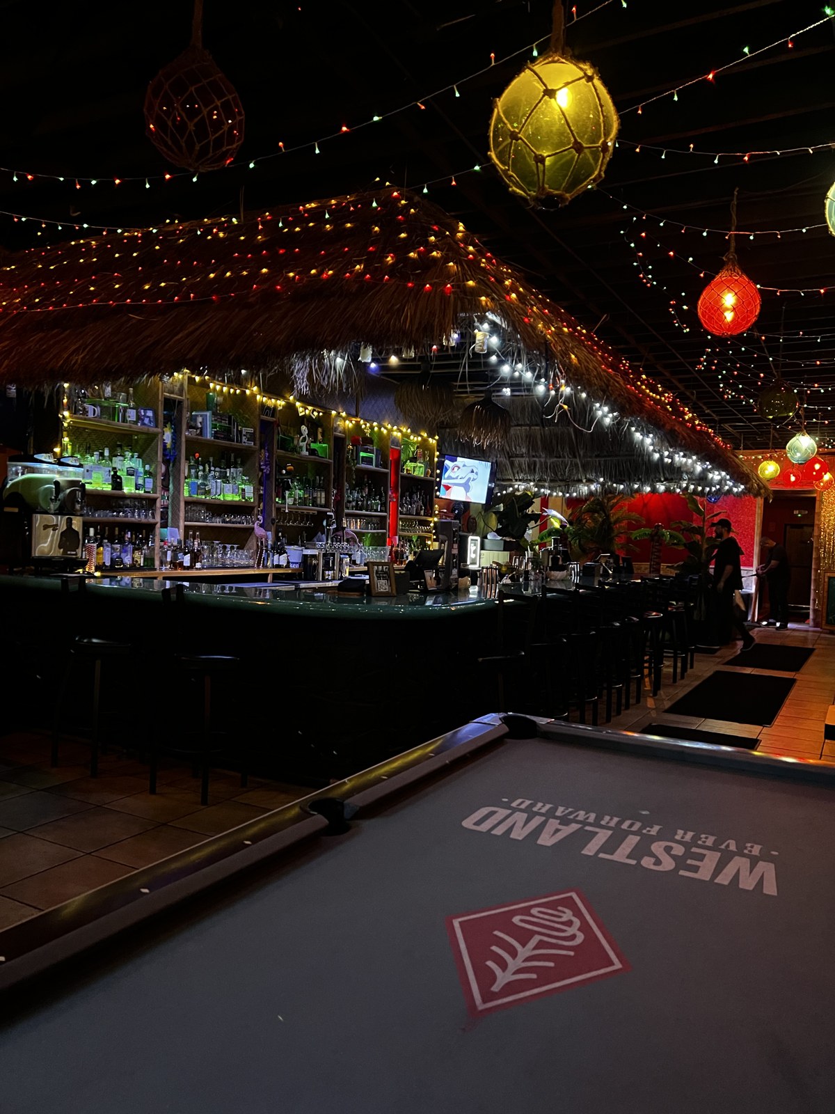 The Dead Flamingo tiki bar interior, Fort Lauderdale, serviced by Klene Supreme